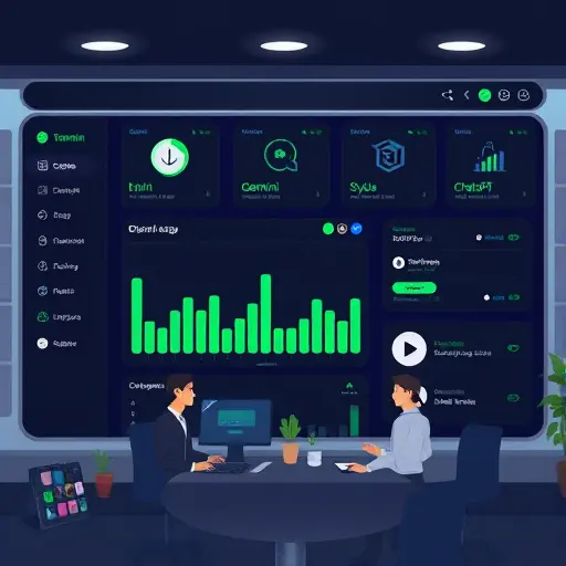 clean animated dashboard showing multiple AI models (Gemini, ChatGPT, Claude)