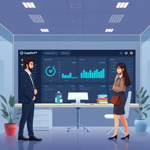 illustration of an Iranian AI platform dashboard (GapGPT)