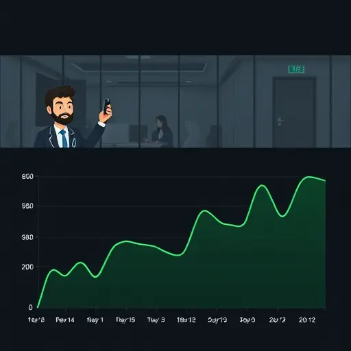 animated time-series chart of lab markers over months, AI analyzing trends for HbA1