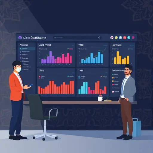 flat illustration of an AI dashboard analyzing lab test values (CBC, lipid profile, TSH)