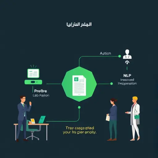 workflow illustration of lab result analysis: