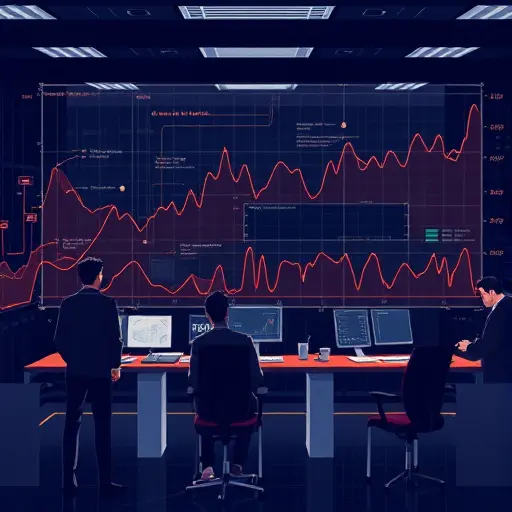 abstract neural network analyzing lab metrics over time, animated time-