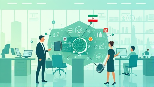 abstract infographic showing big data clusters, AI algorithms at work, technology symbols, green and blue palette, cinematic cartoon style, clean and text-free