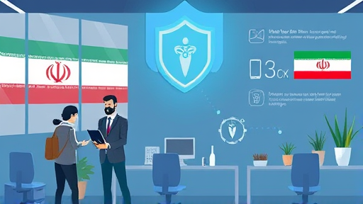 illustrated infographic showing the advantages of running local AI on Windows PCs, privacy shield, Iran-inspired background, simple icons, animated, no text