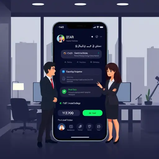 mobile-first dark UI illustration of an AI chat app, right-to-