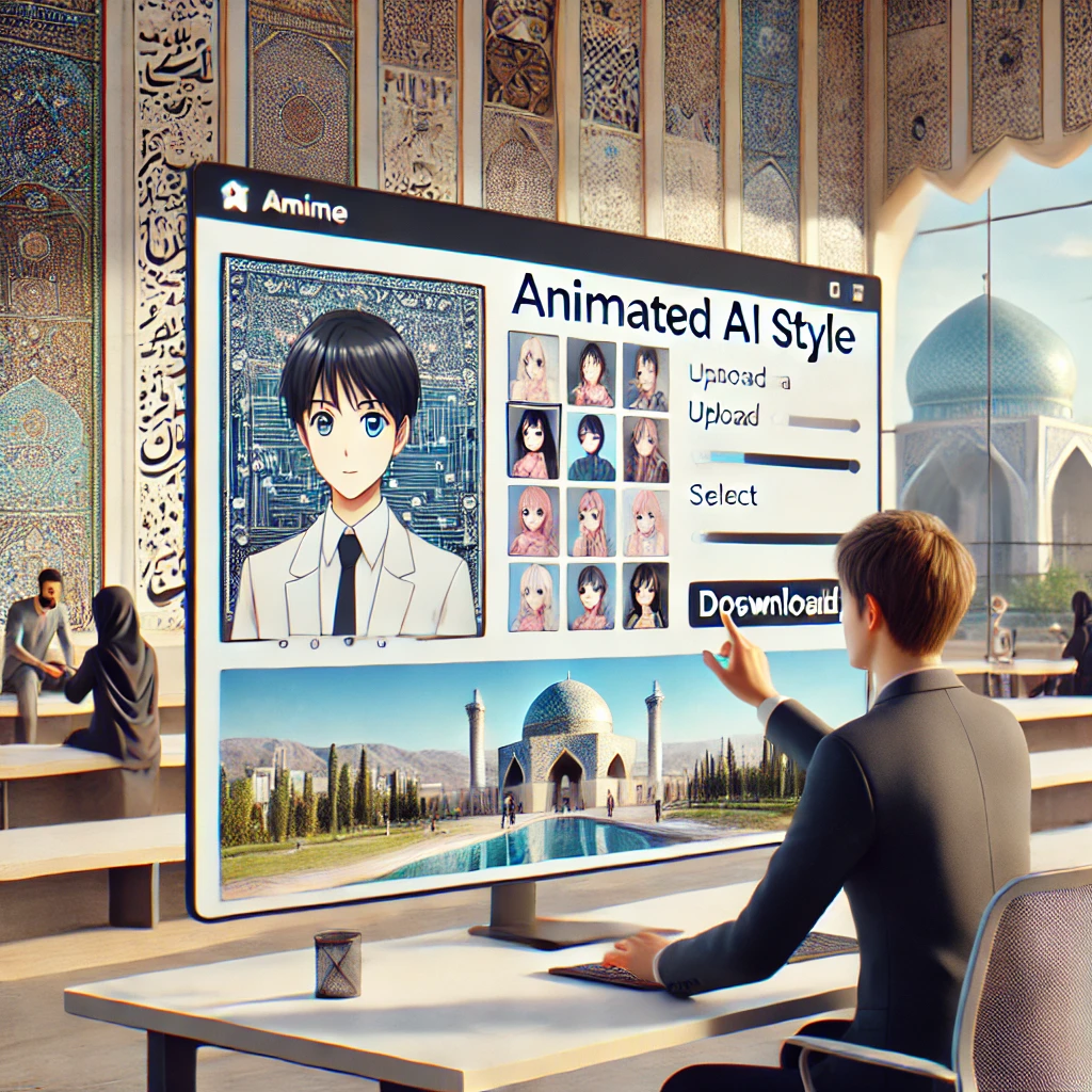 modern illustration of a user following step-by-