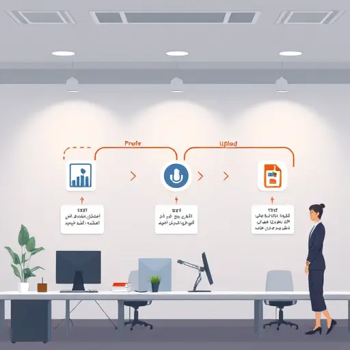 animated step-by-;/PDF, clean tech illustration, text-