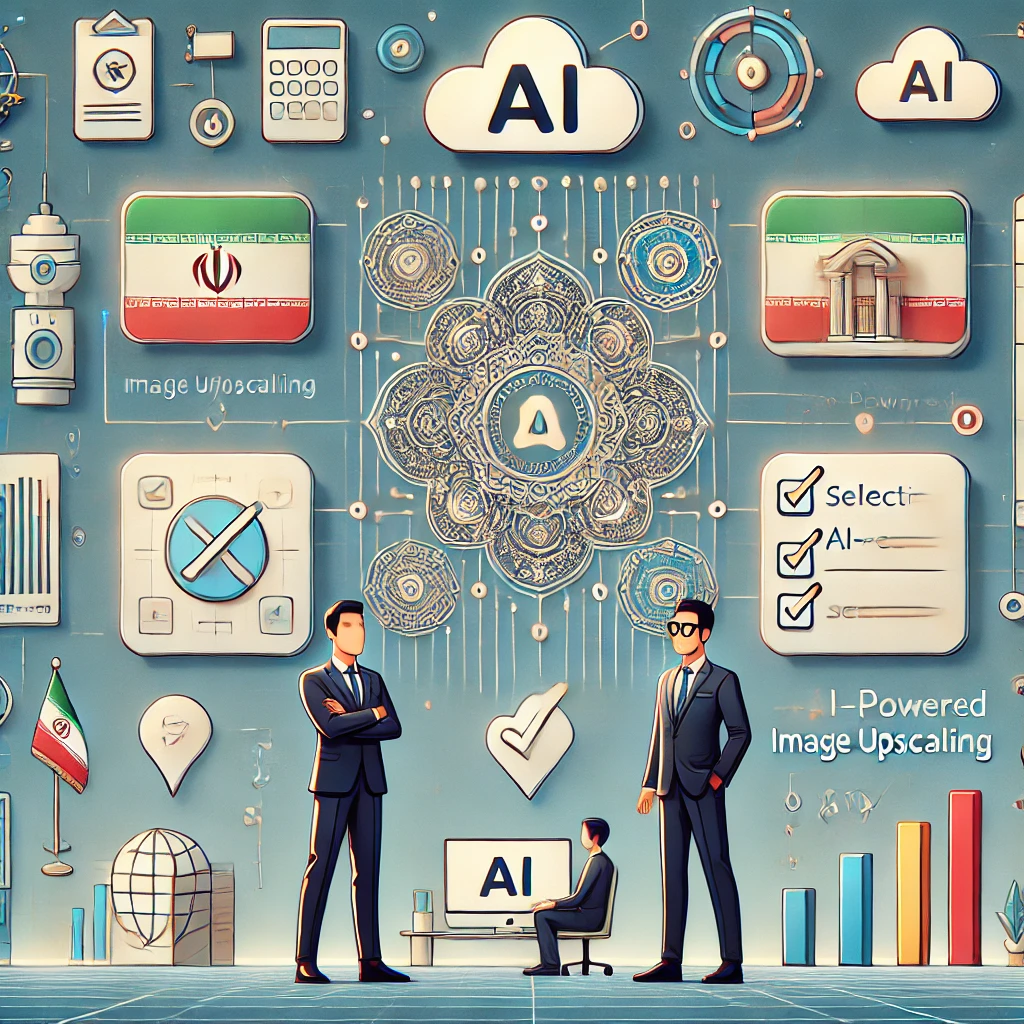 modern animated infographic showing key criteria for selecting AI-