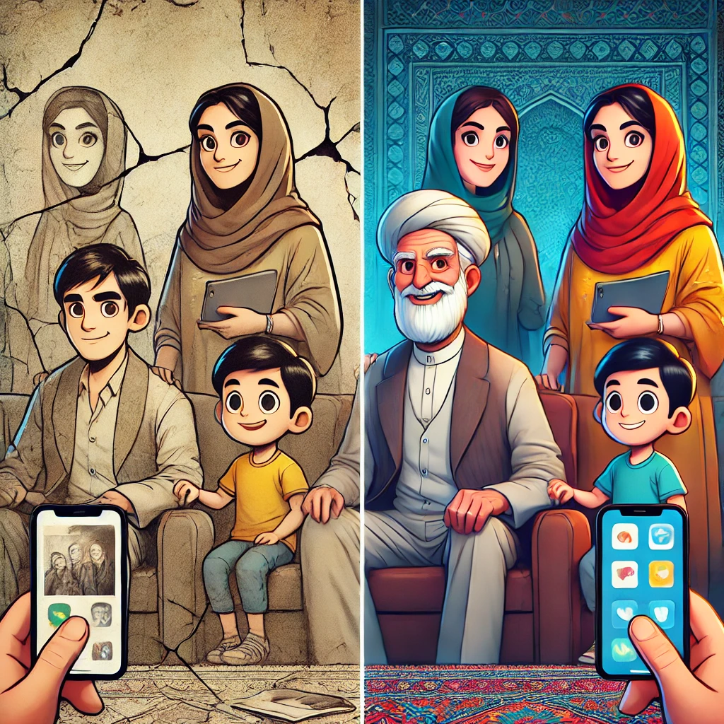 animated before-and-after comparison: