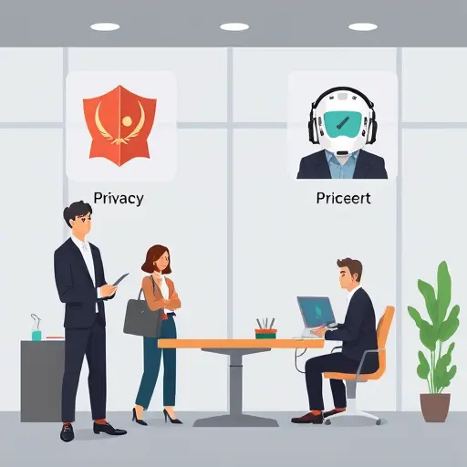 modern UI icons set showing privacy, price tag, Iranian support, and AI multi-models, flat cartoon style, elegant tech color scheme, text-free