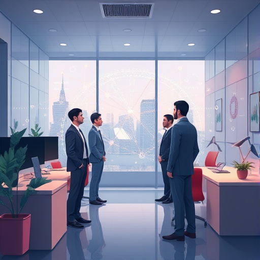 animated illustration of futuristic AI-