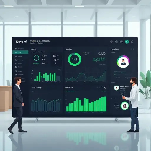 modern illustration of an Iranian AI platform dashboard analyzing blood test metrics like CBC, HbA1