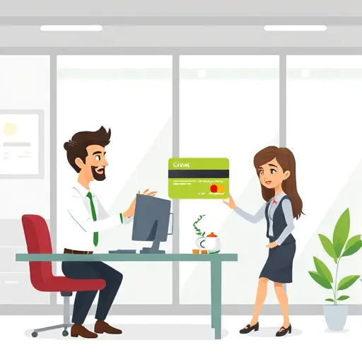 cartoon illustration of user completing easy online payment using Iranian bank card for an AI subscription, step-by-