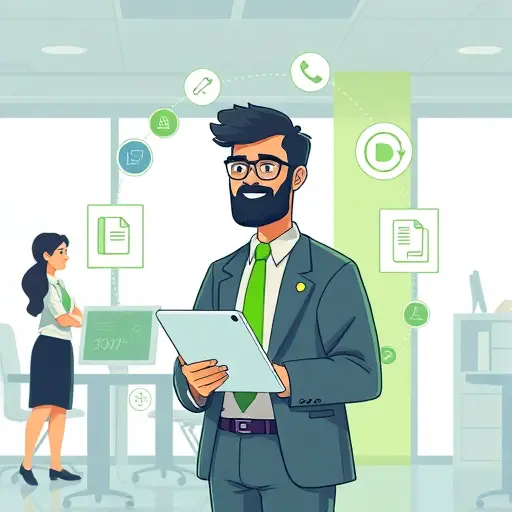 modern animated illustration showing multiple AI features (content creation, translation, coding)