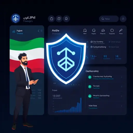 abstract shield with AI icons (GPT, Claude, Gemini), privacy toggles and settings, clean dark-