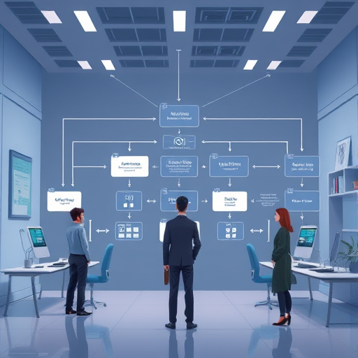 modern API architecture diagram illustration, data flow and integration paths between different AI models (GPT, Claude, Gemini)