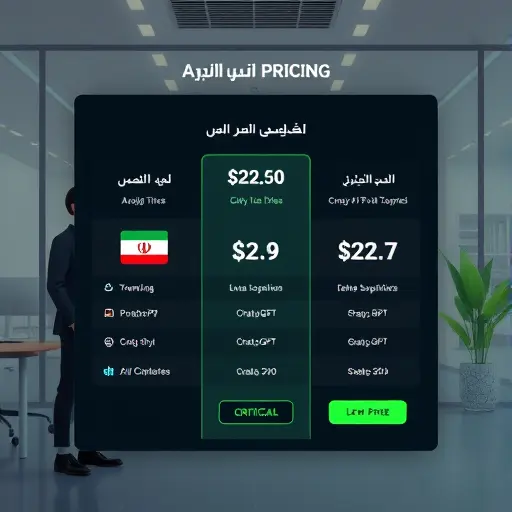 animated pricing table with Iranian currency sign (Toman)