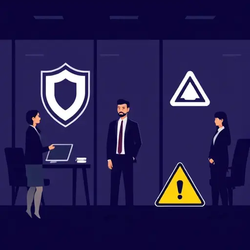 abstract dark-themed illustration showing ethical AI principles: