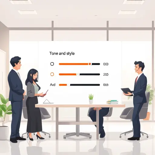 animated tone and style control panel for AI writing:
