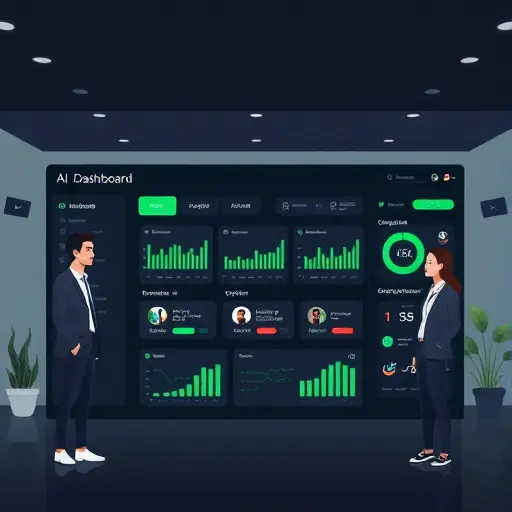modern AI dashboard with model selector for ChatGPT, Claude, Gemini, clean animated interface, dark theme with green highlights, text-