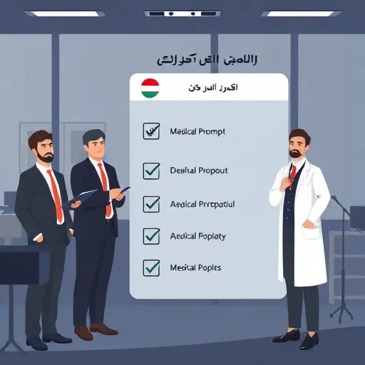 clean illustration of a medical prompt template checklist, animated icons (thermometer, pill bottle, heartbeat)