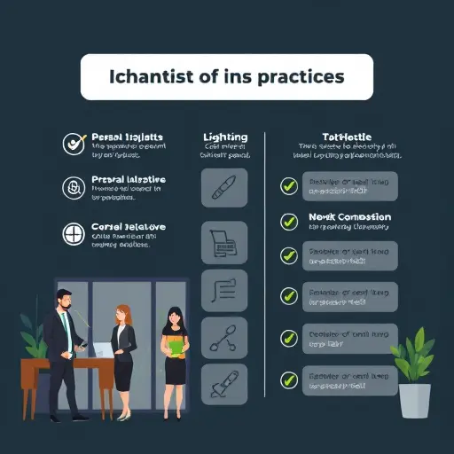 animated checklist of prompt-writing best practices, icons for subject, style, composition, lighting, and negative prompts, clean flat illustration, dark background with green accents, no text