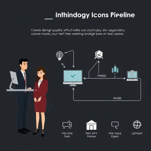 diagram of OCR pipeline: preprocess (crop, grayscale, denoise), OCR (Persian), post-edit and export, minimal animated icons, dark UI theme, text-free
