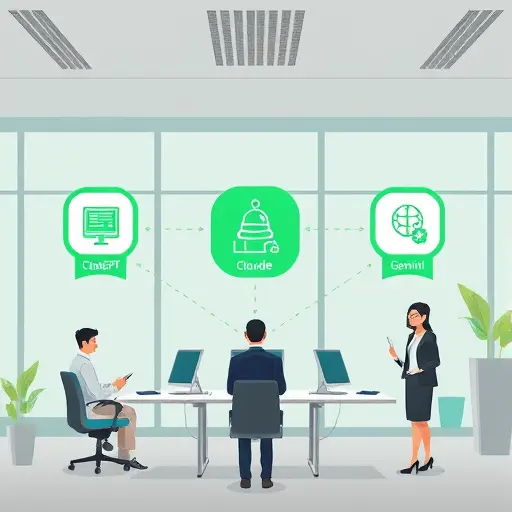 comparison illustration of AI model icons (ChatGPT, Claude, Gemini)