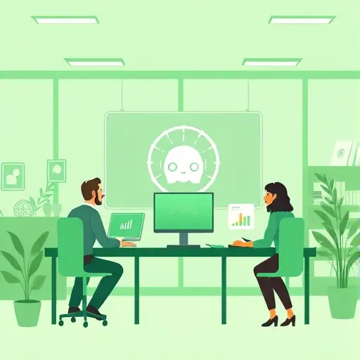 animated illustration of an AI-