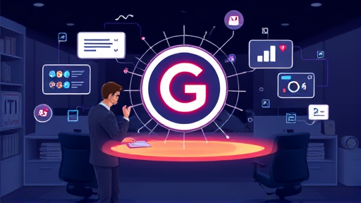animated illustration of an AI-