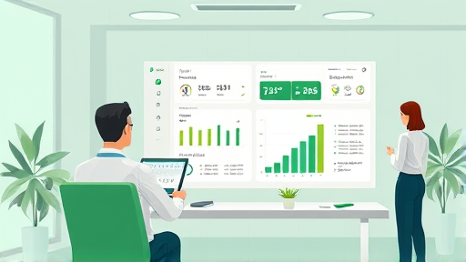 animated illustration of AI-powered productivity in Iran, dashboard interface with Gemini and GapGPT icons, green accent theme, no text