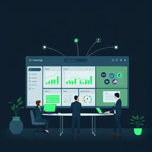 abstract illustration of three AI models connected in one dashboard: