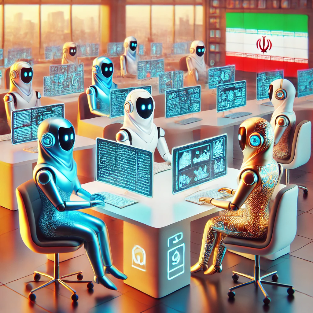 abstract illustration of different AI models (ChatGPT, Claude, Gemini) represented as futuristic icons or robots, working together on document translation, high-tech, text-free