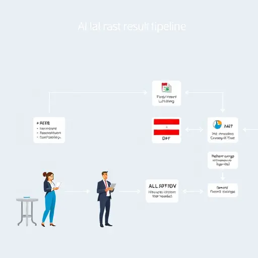 flowchart illustration of an AI lab result bot pipeline: input (PDF/image), OCR extraction, NLP entity mapping to lab markers, unit normalization (mg/dL to mmol/L), reference range adjustment by age/sex, cross-panel rules (CBC, liver enzymes);