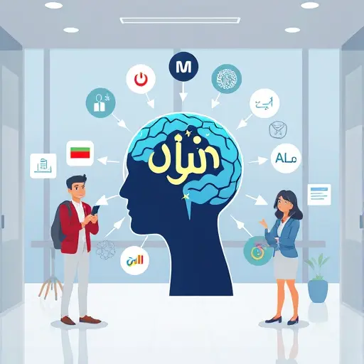 animated illustration of an AI-