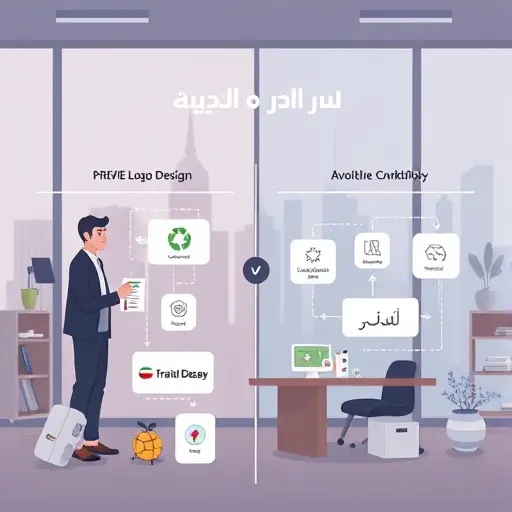 dynamic animated infographic comparing traditional logo design vs AI-