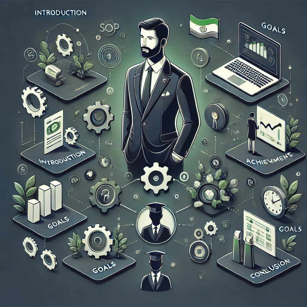 animated flowchart of SOP sections: