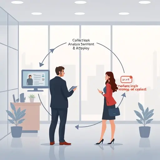 animated loop diagram of continuous improvement in AI support: