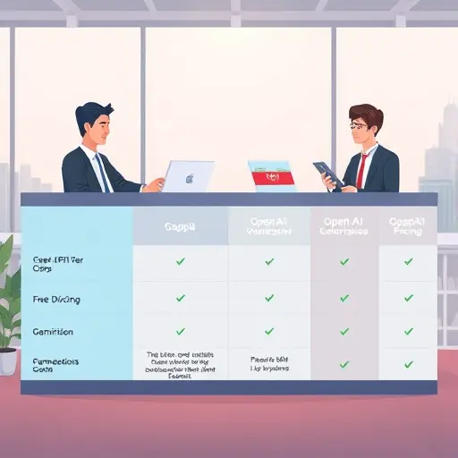 animated comparison table illustration: API providers (GapGPT, OpenAI, Claude, Gemini)