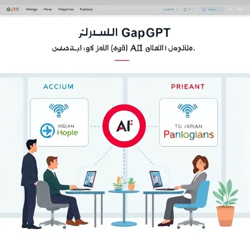(GapGPT) and foreign API providers for AI integration, visual focus on no sanctions/