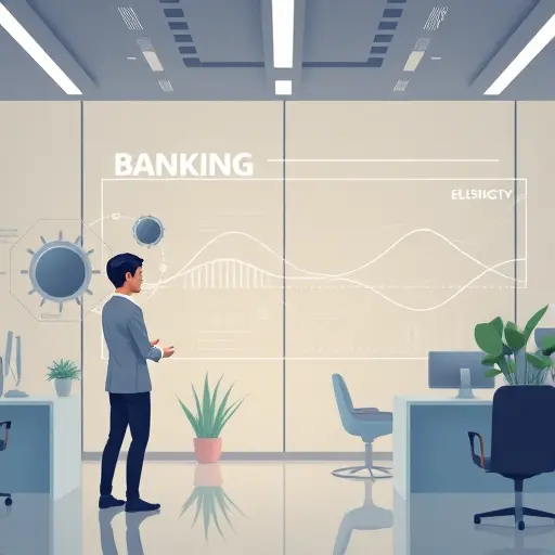 abstract visualization of a dynamic pricing engine for banking, showing real-time rate adjustment knobs, elasticity curves, and AI neural network patterns; minimalist illustration, cinematic, text-free
