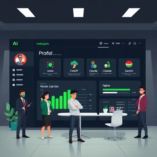modern illustration of an Iranian AI platform dashboard in dark theme with green accents, showcasing model selection (ChatGPT, Claude, Gemini)