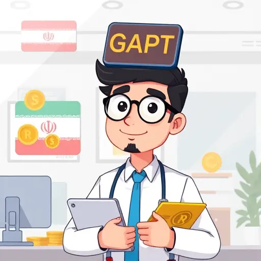 ’s Rial; GapGPT API on top; techy, colorful, and animated, no text