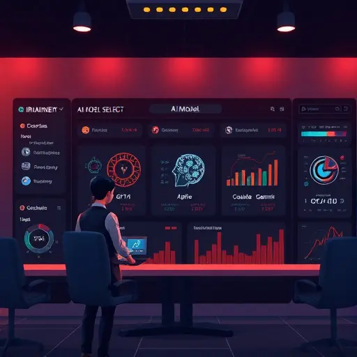 animated Iranian tech dashboard showing AI model selection (GPT-4o, Claude, Gemini)