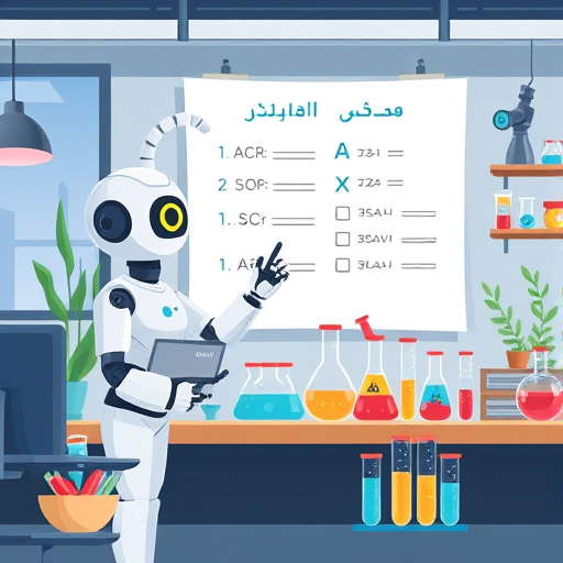 cartoon-style chemistry worksheet being solved step-by-