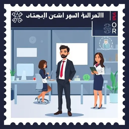 abstract illustration showing stamp design best practices: safe margins, ring thickness, high contrast typography, dark background, clean minimal style, text-free