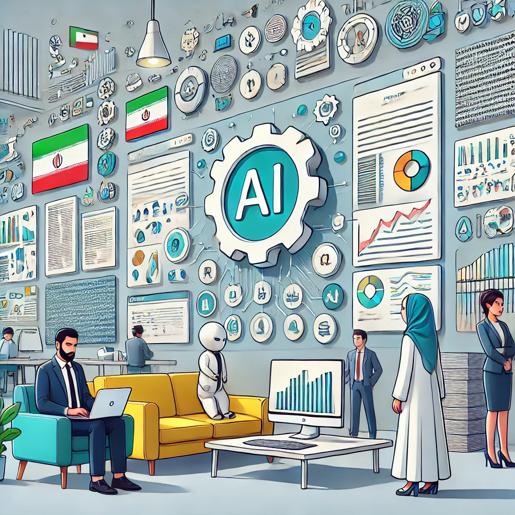 cartoon-style illustration showing AI analyzing mixed content, from long PDF files to complex images and charts, technology concept, high-detail, no text