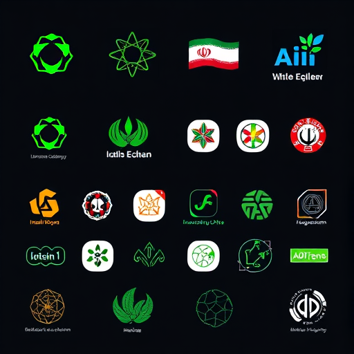 digital gallery of AI-generated logos in various styles—