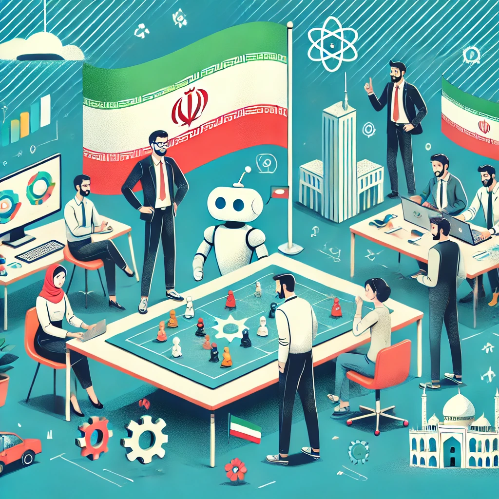technology dashboard illustration, animated icons representing AI models (GPT, Claude, Gemini)