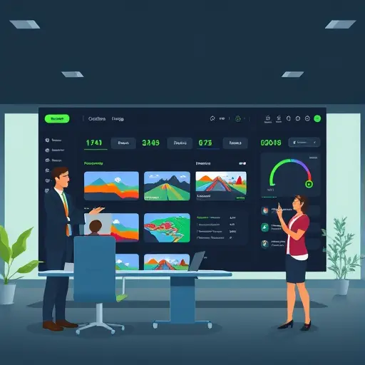 modern dashboard animation of user batch upgrading multiple images using AI, various features highlighted, green accents, dark layout, text-free
